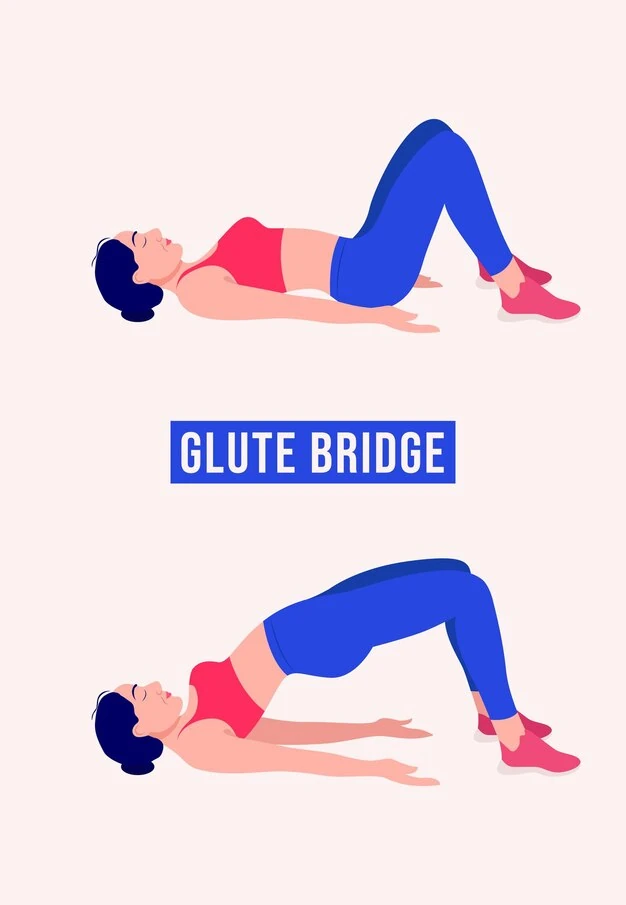 درمان آرتروز کرم با ورزش glute bridge